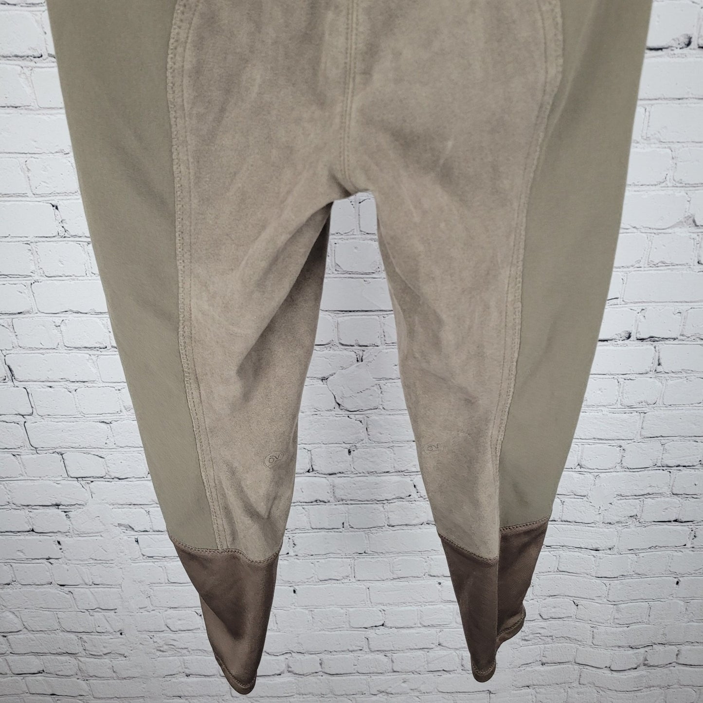 Ovation Brown Mid Rise Suede Like Inner Riding Breeches Pants Size 30R (30x26)
