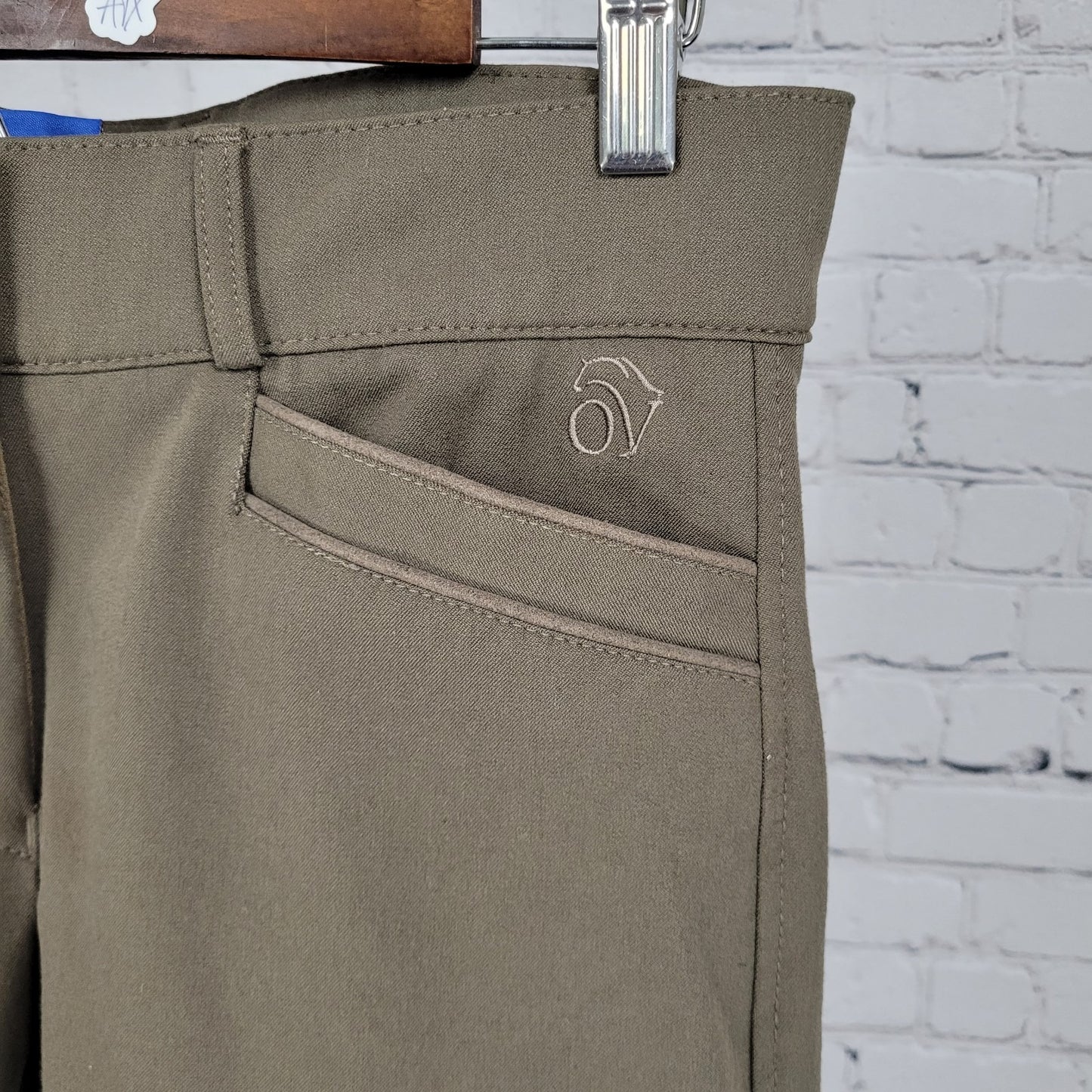 Ovation Brown Mid Rise Suede Like Inner Riding Breeches Pants Size 30R (30x26)