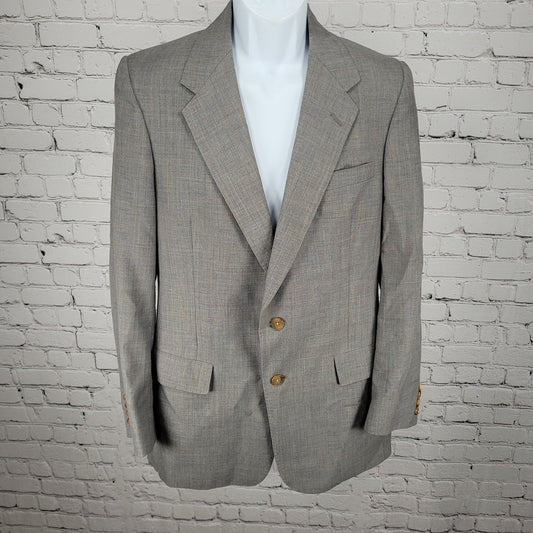VTG Christian Dior Monsieur Grey 2 Button Blazer Sport Coat USA Made Size 37L