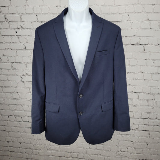 J. Ferrar Navy Slim Fit Ultra Comfort Stretch Peak Blazer Suit Jacket Size 42R