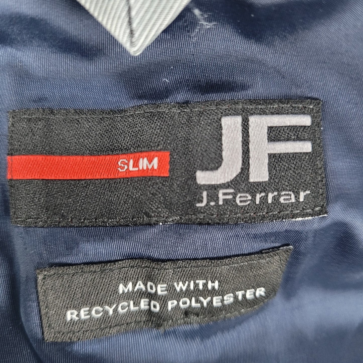 J. Ferrar Navy Slim Fit Ultra Comfort Stretch Peak Blazer Suit Jacket Size 42R