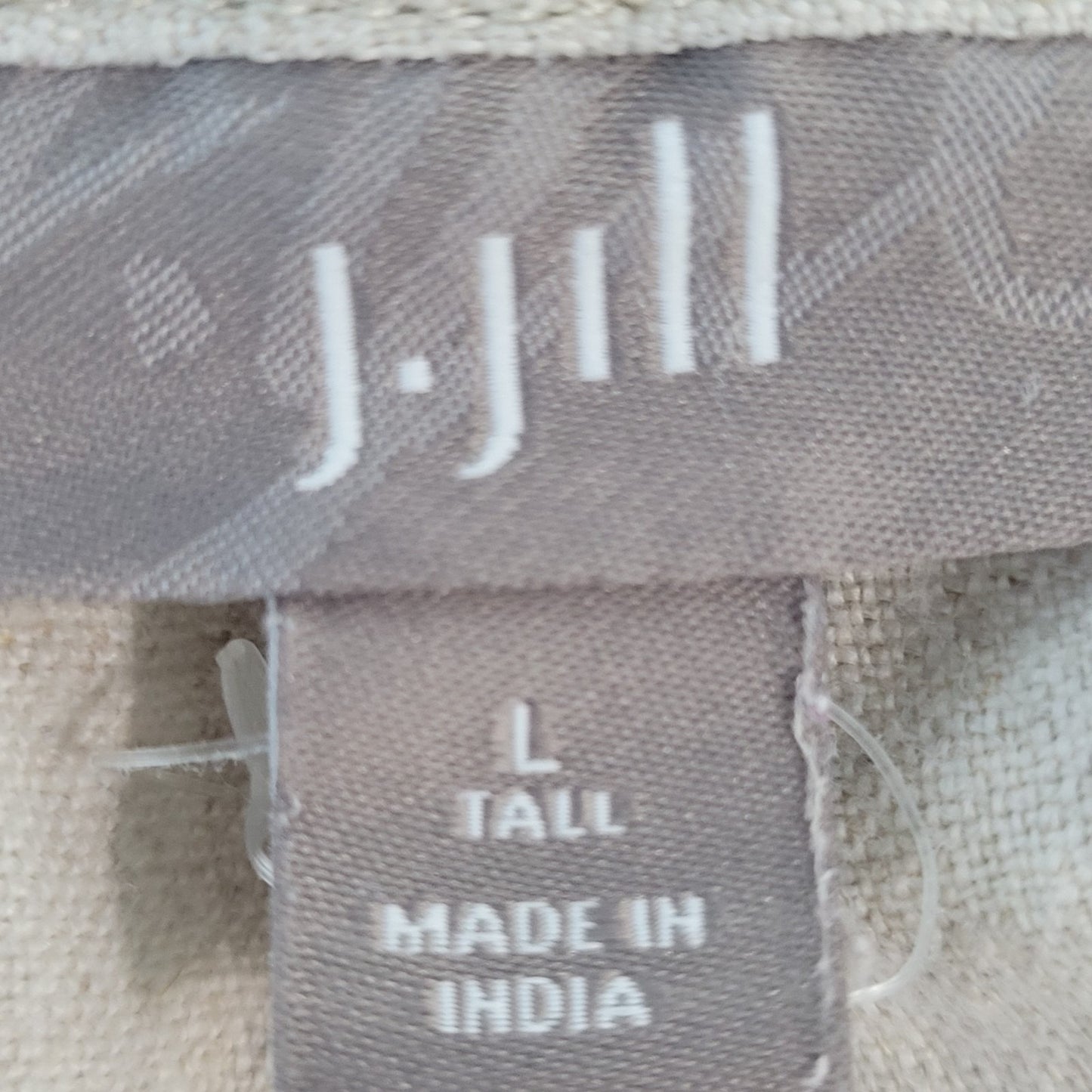 J. Jill Beige 100% Linen Lighweight High Rise Pull On Pants Size LT (39x32)