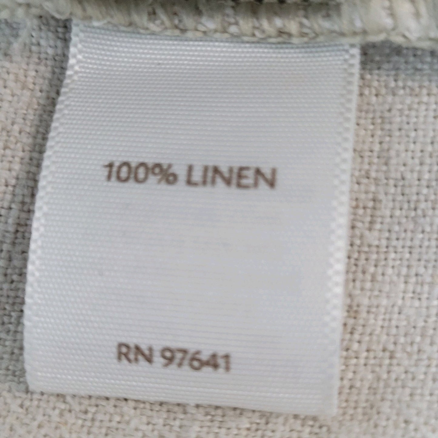 J. Jill Beige 100% Linen Lighweight High Rise Pull On Pants Size LT (39x32)