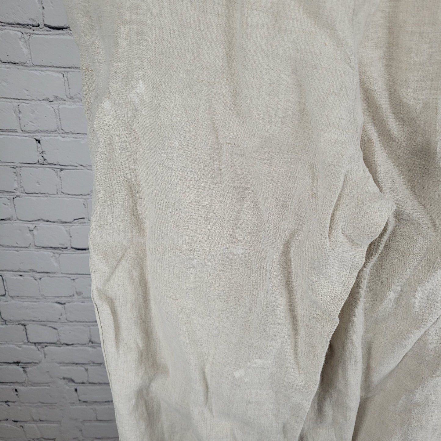 J. Jill Beige 100% Linen Lighweight High Rise Pull On Pants Size LT (39x32)