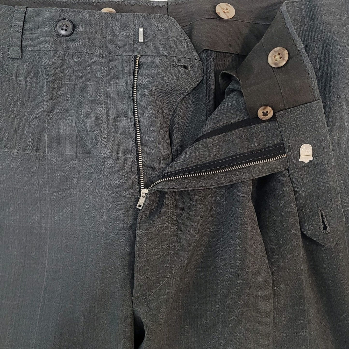 Hart Schaffner & Marx Blue Check Full Suit USA Made Jacket Size 42R Pants 34x31