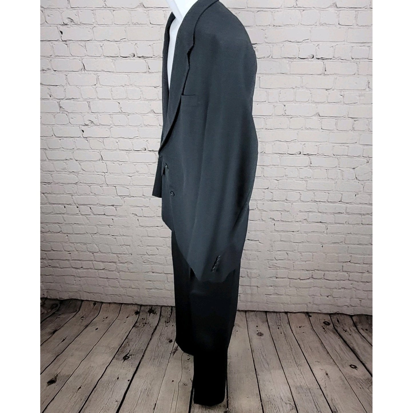 Hart Schaffner & Marx Blue Check Full Suit USA Made Jacket Size 42R Pants 34x31