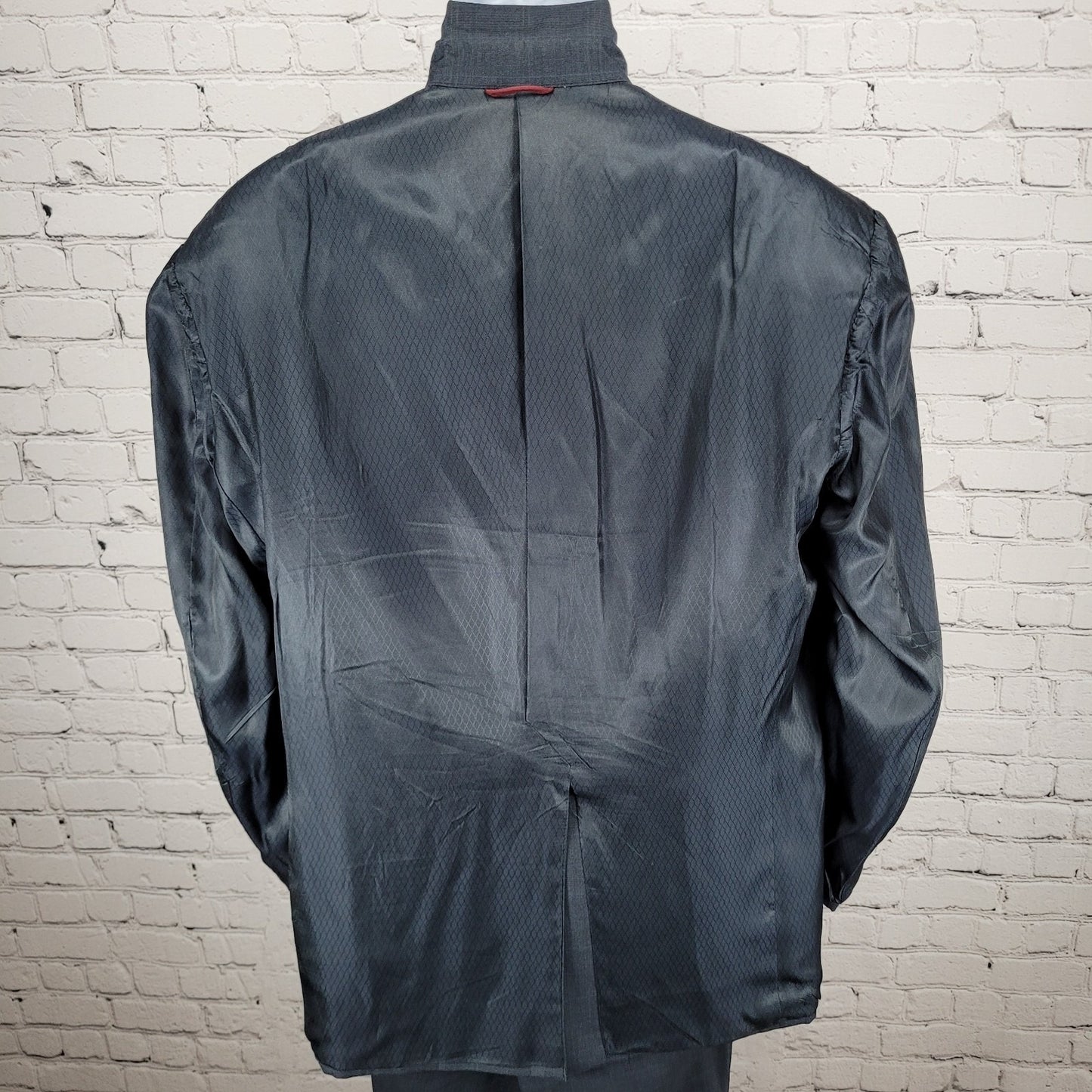 Hart Schaffner & Marx Blue Check Full Suit USA Made Jacket Size 42R Pants 34x31