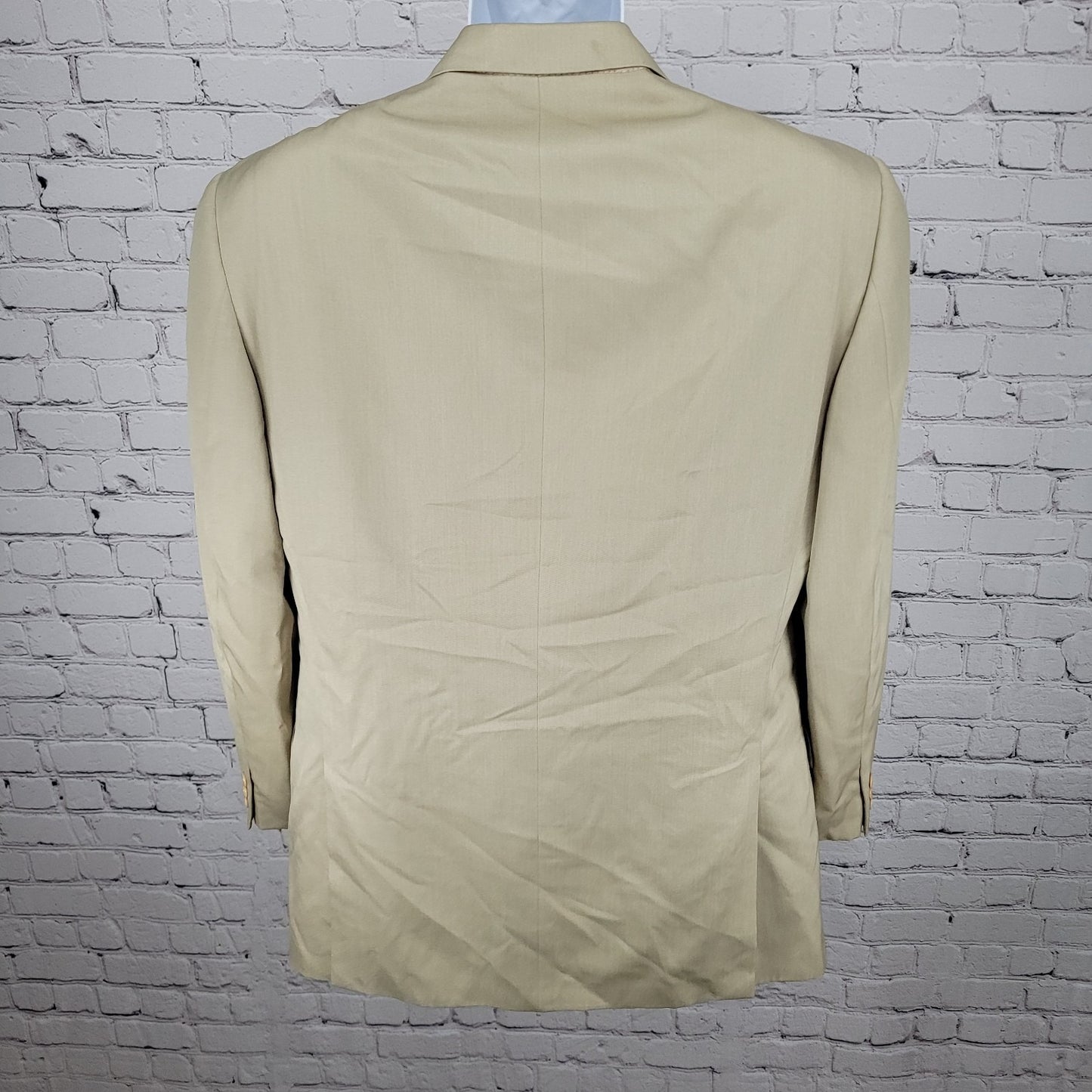 Ermenegildo Zegna Beige Silk Wool 3 Button Blazer Sport Coat Size 50 US 40