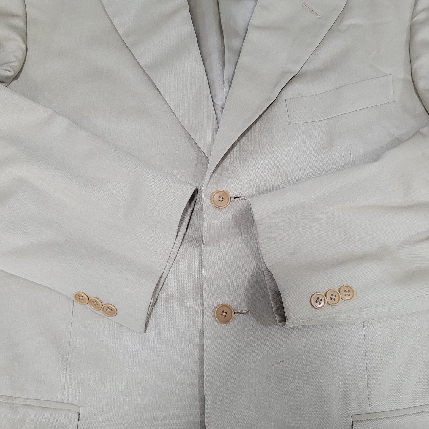 Ermenegildo Zegna Beige Silk Wool 3 Button Blazer Sport Coat Size 50 US 40