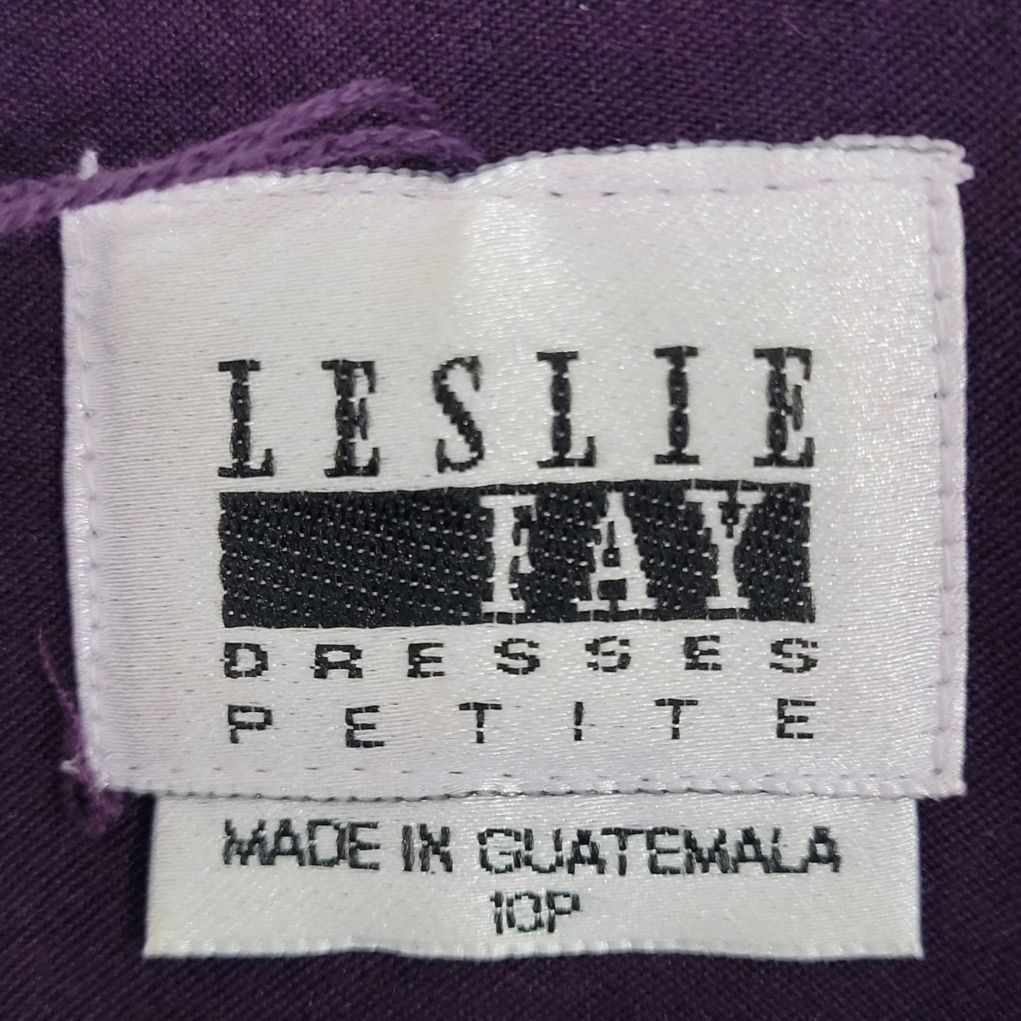 VTG Leslie Fay Purple Paisley 3 Piece Set Jacket Skirt Suit Scarf Outfit 10P
