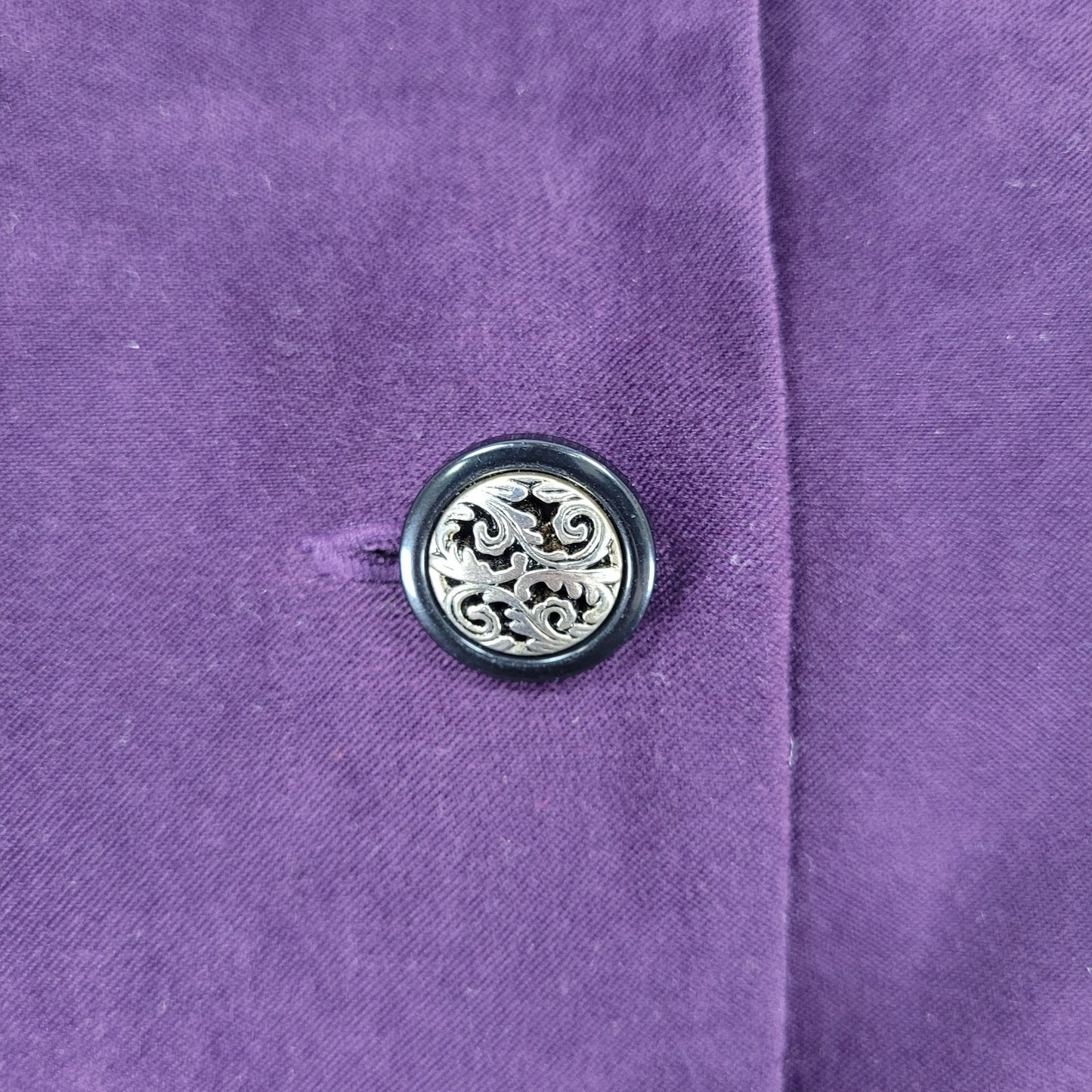 VTG Leslie Fay Purple Paisley 3 Piece Set Jacket Skirt Suit Scarf Outfit 10P