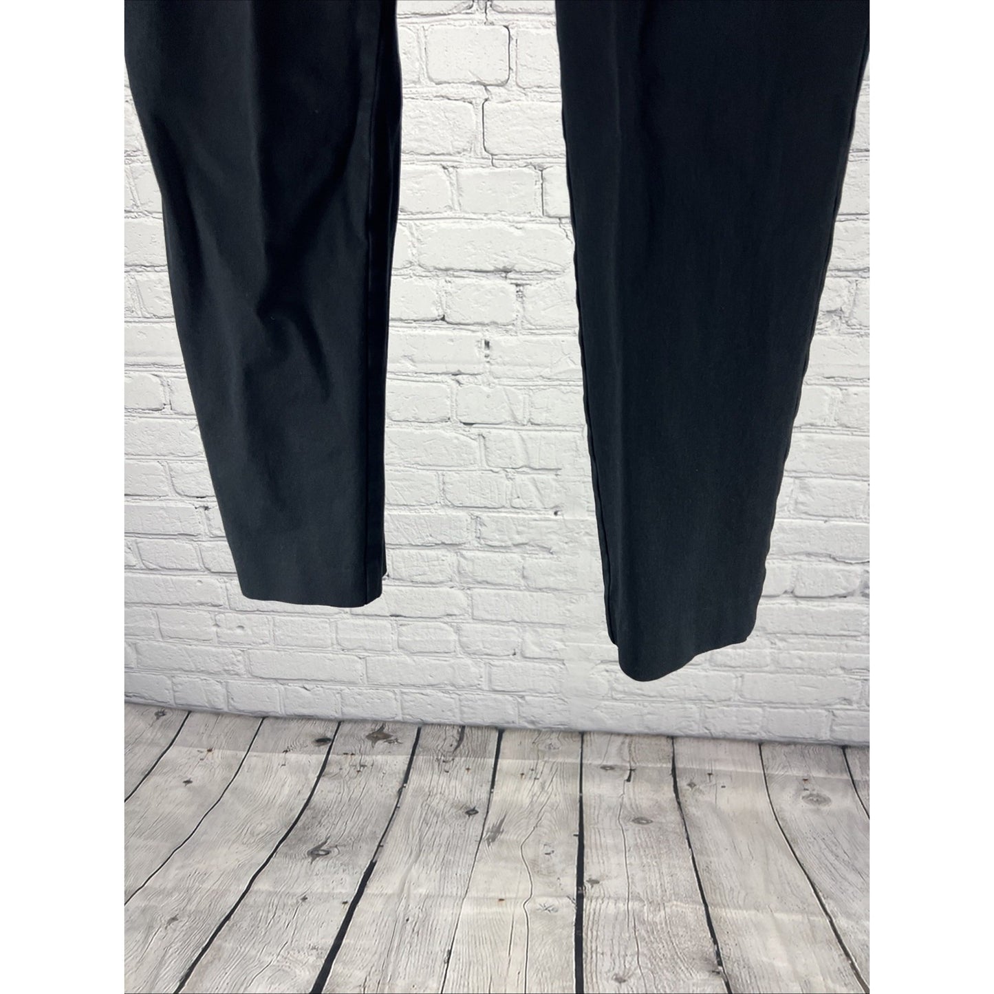 Lauren Ralph Lauren Black Flat Front Side Zip Hi-Rise Tapered Dress Pants 12