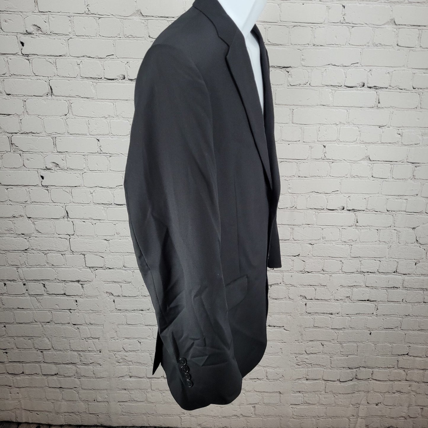 Jos A Bank Black 100% Wool Travelers Tailored Fit Blazer Sport Coat Size 42R
