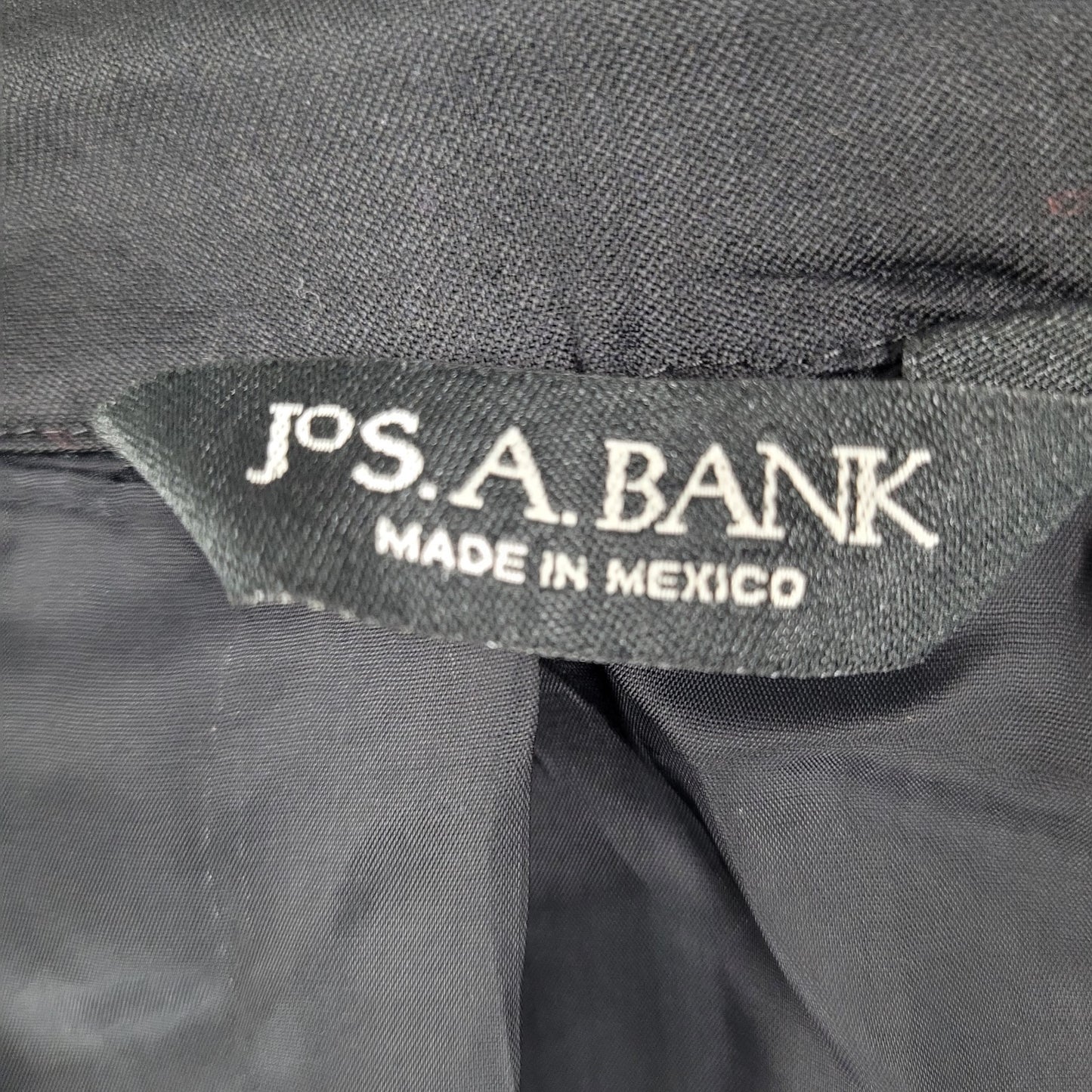 Jos A Bank Black 100% Wool Travelers Tailored Fit Blazer Sport Coat Size 42R