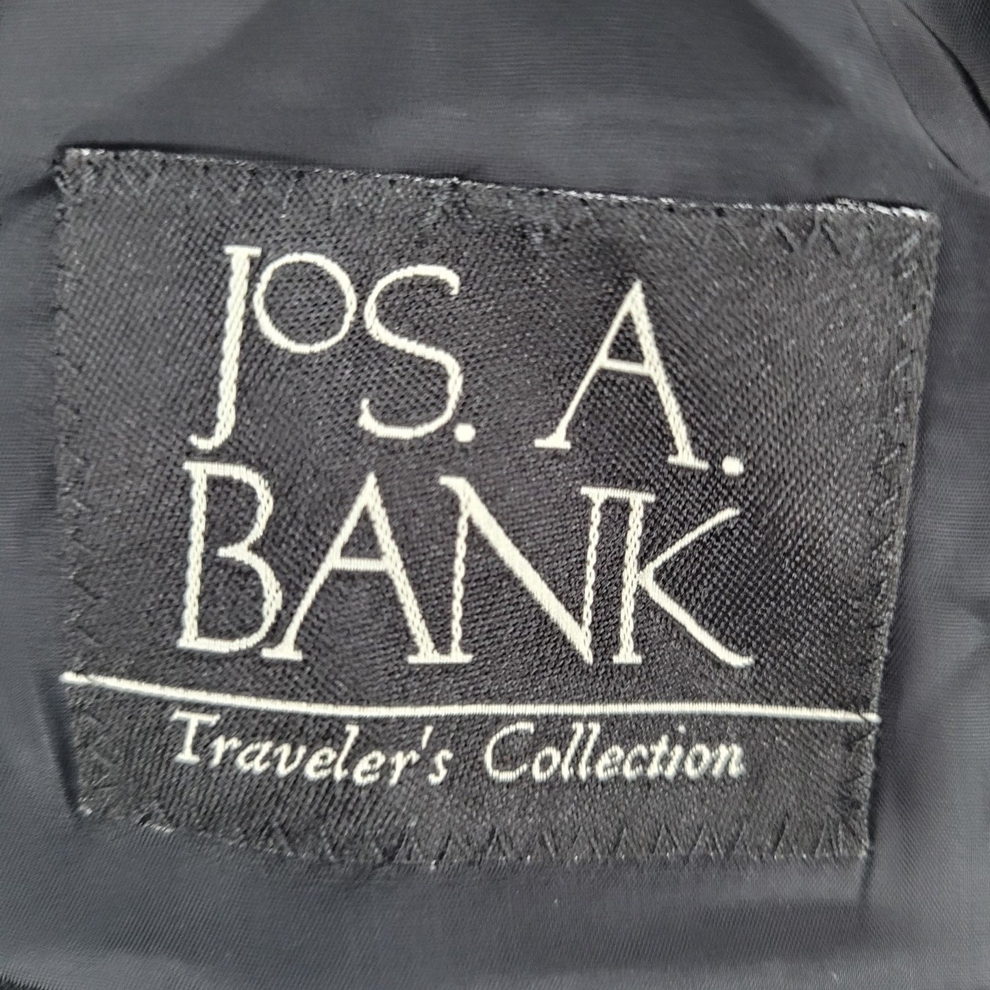 Jos A Bank Black 100% Wool Travelers Tailored Fit Blazer Sport Coat Size 42R