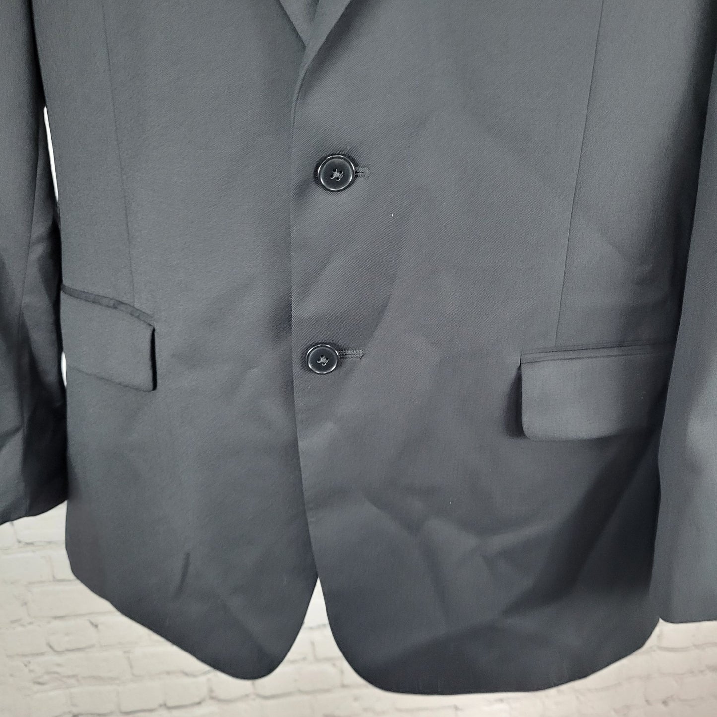 Jos A Bank Black 100% Wool Travelers Tailored Fit Blazer Sport Coat Size 42R