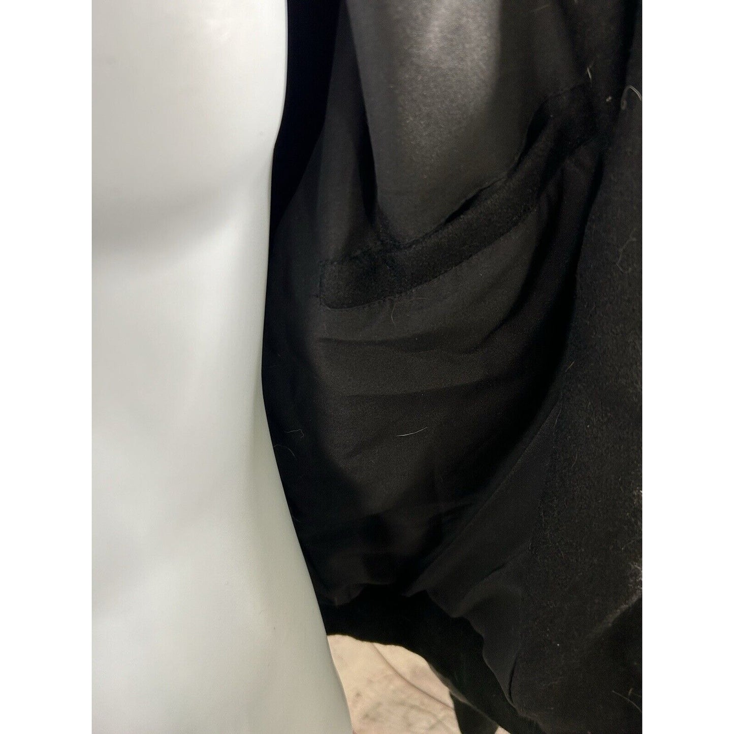 Titan Strong Black Wool Shell Leather Sleeves Inner Lined Men’s Bomber Jacket L