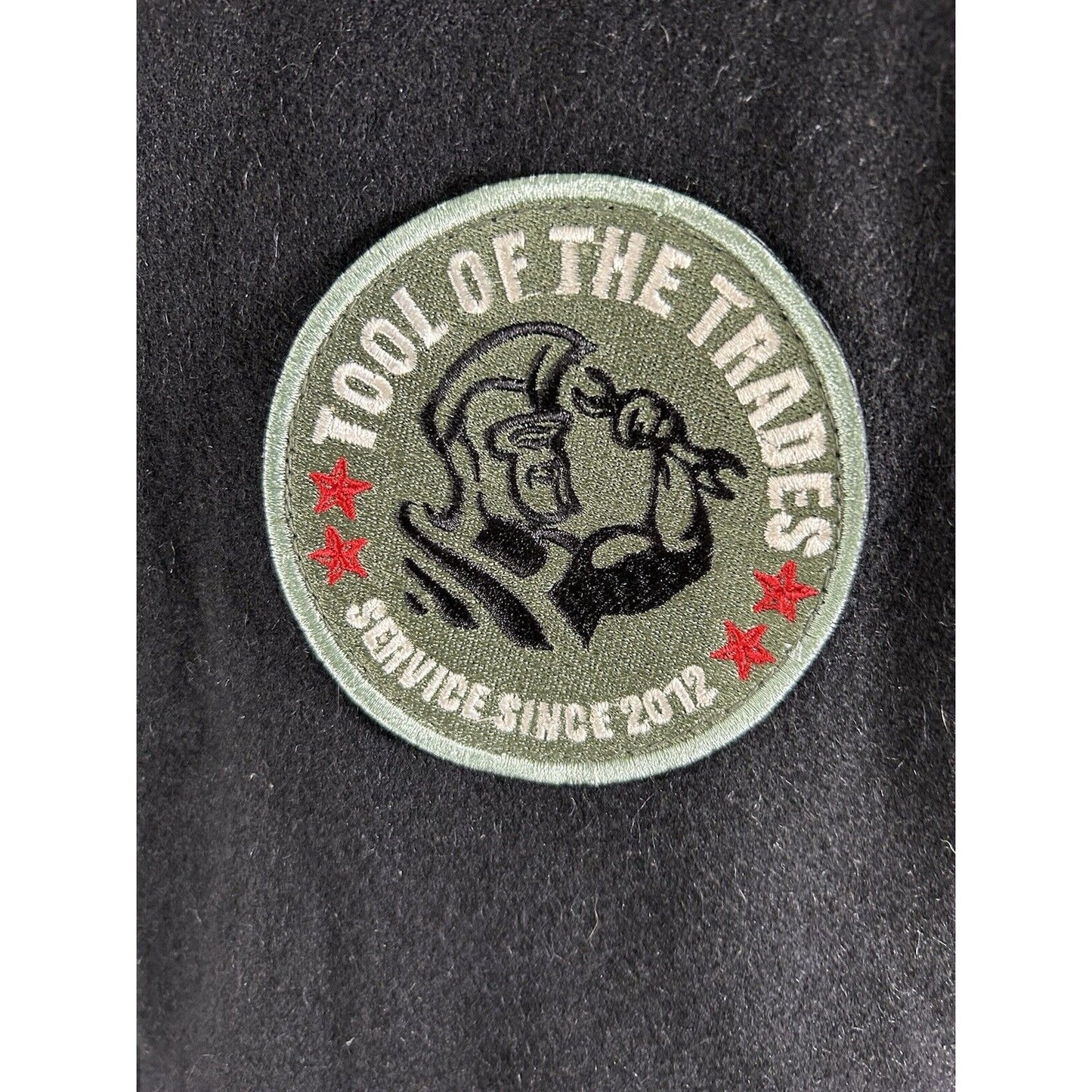 Titan Strong Black Wool Shell Leather Sleeves Inner Lined Men’s Bomber Jacket L