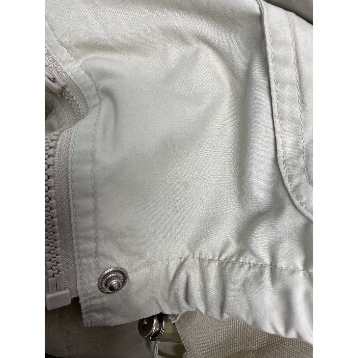 London Fog Tan Zip Collared Elastic Waist Lightweight Jacket Small Petite SP