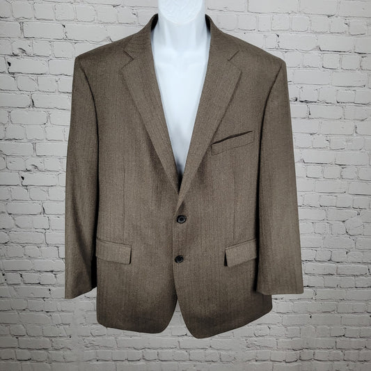 Brooks Brothers Brown 100% Wool 346 Madison Fit Blazer Sport Coat Size 44R