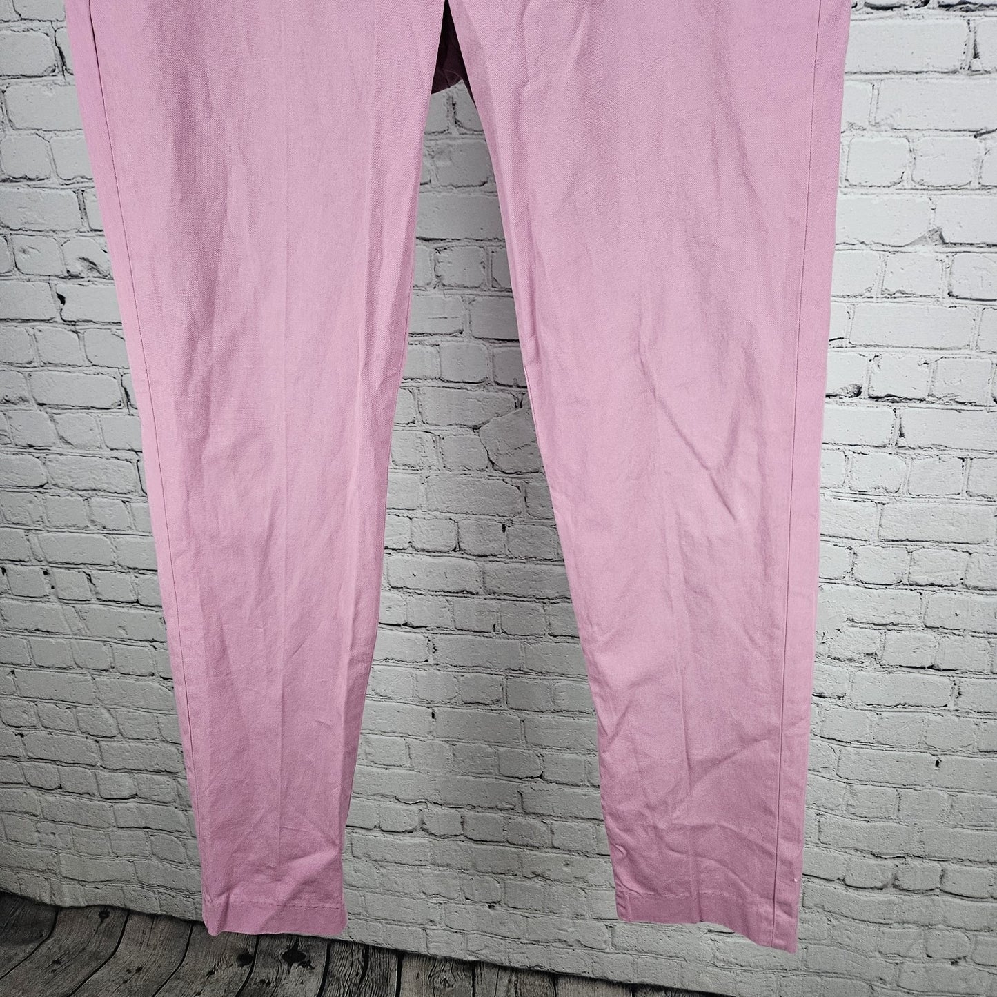 Bonobos Pink Slim Taper Cotton Stretch Flat Front Slash Pocket Chino Pants 33x32