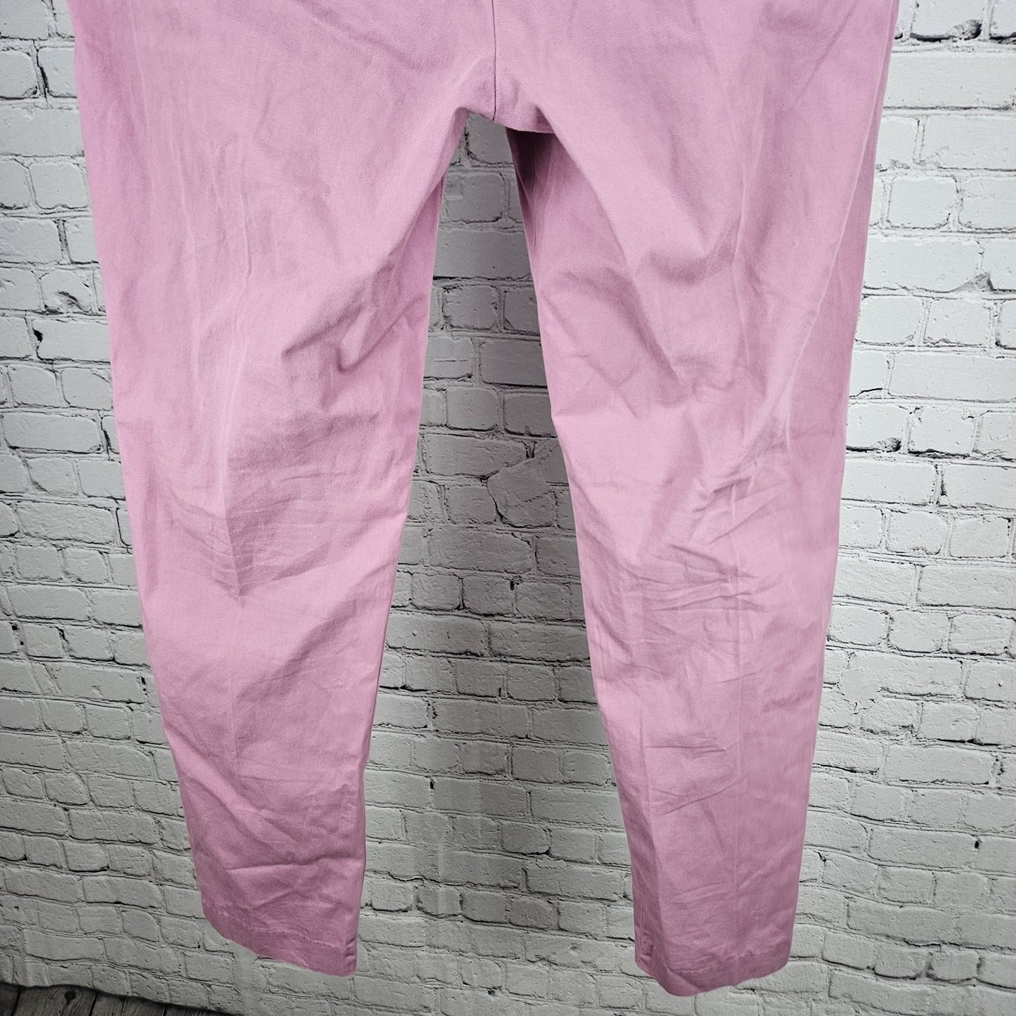 Bonobos Pink Slim Taper Cotton Stretch Flat Front Slash Pocket Chino Pants 33x32