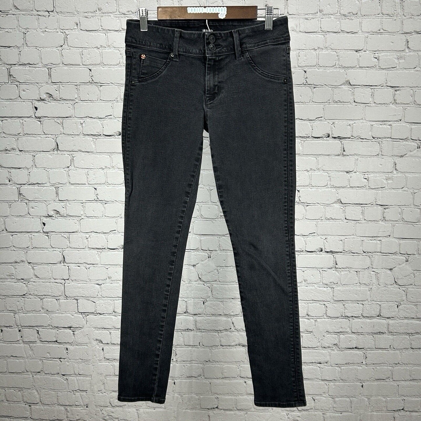 Hudson Collin Skinny Black Light Wash Cotton Blend Jeans Size 28 (28X29.5)