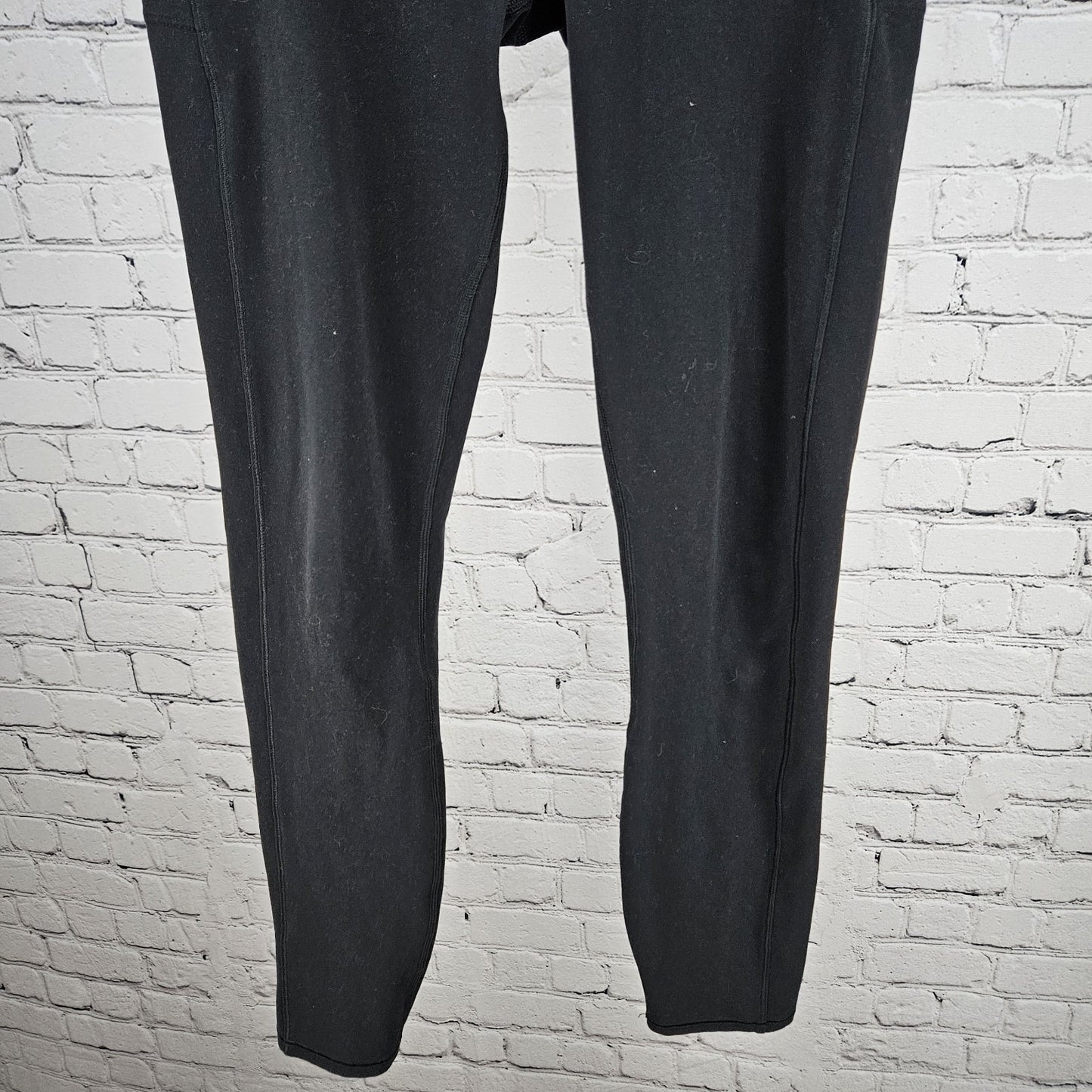 Vuori Black Stash Pockets Pull On Stretch Workout Leggings Pants VW446 Small S