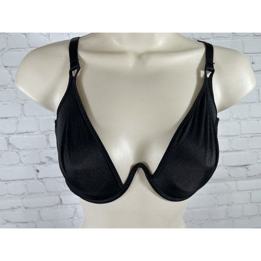 VTG Warner’s Bodysational Underwire Unlined Semi Sheer Black Style 2890 Bra 34D