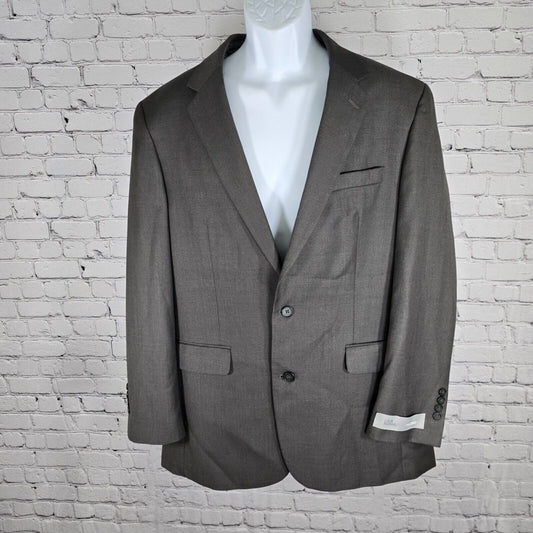 Louis Raphael Tailored Comfort Super 150s Gray Twill Sport Coat Blazer Size 42L