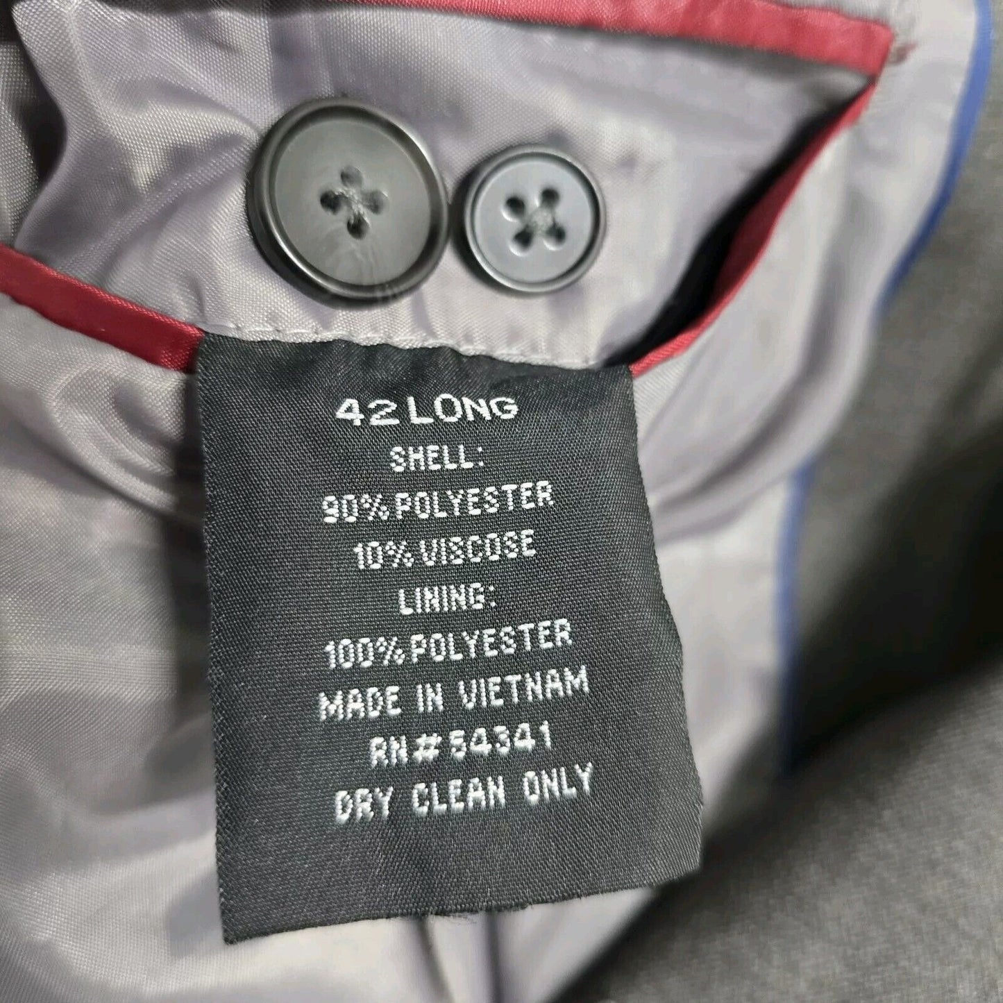 Louis Raphael Tailored Comfort Super 150s Gray Twill Sport Coat Blazer Size 42L