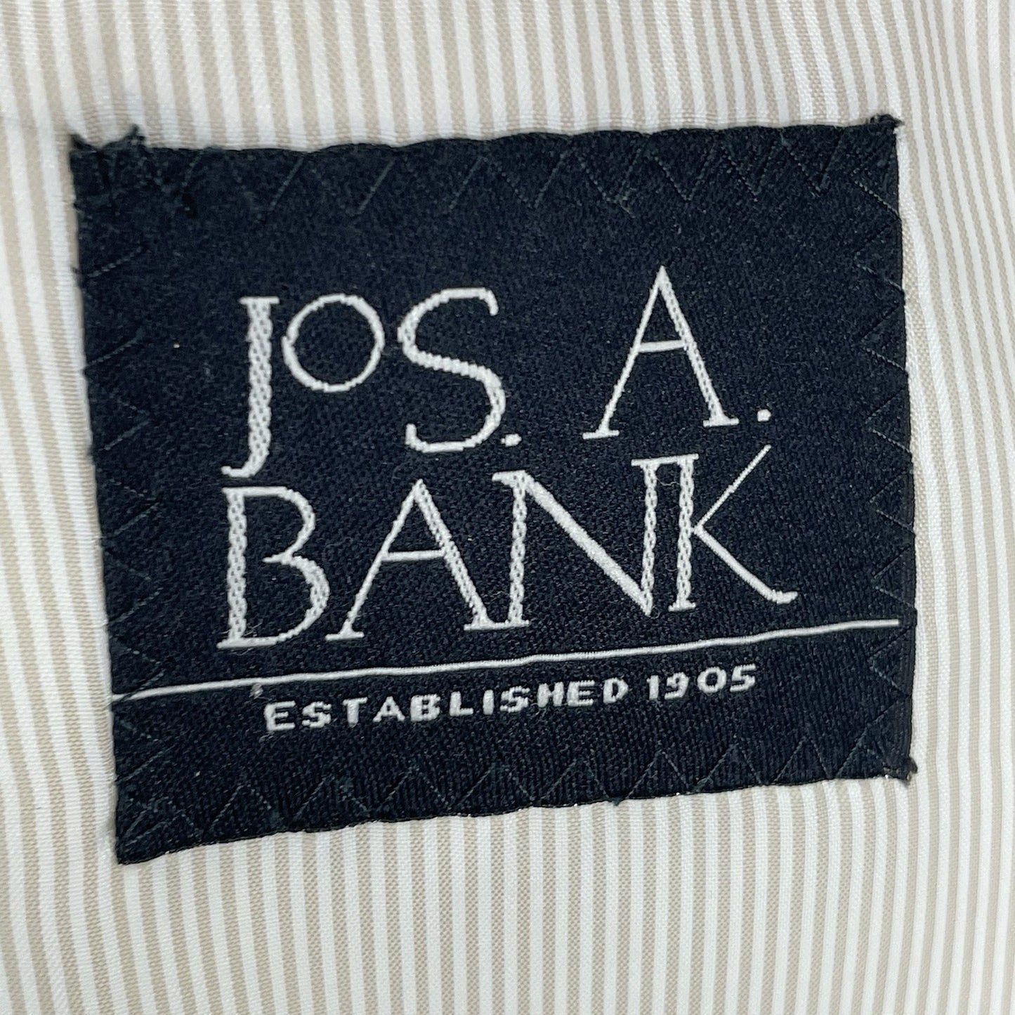 Jos A Bank Tan Cotton Wool 2 Button Vented Notch Blazer Sport Coat Size 40L