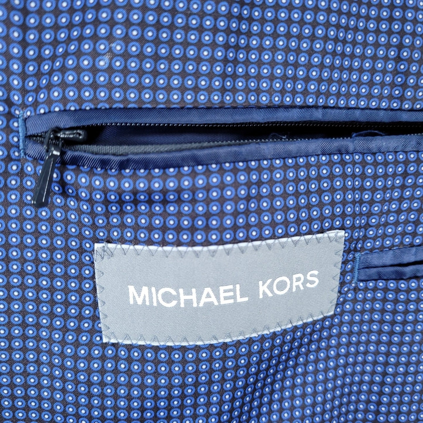 Michael Kors Navy Blue 2 Button Double Vented Notch Blazer Sport Coat Size 46R