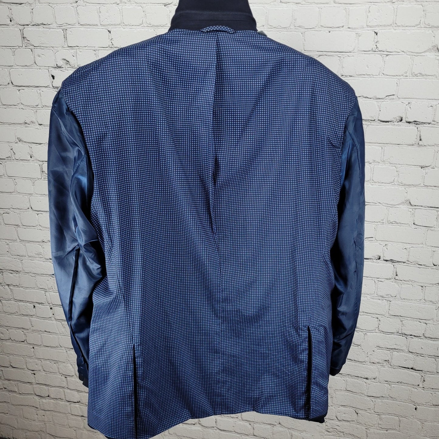 Michael Kors Navy Blue 2 Button Double Vented Notch Blazer Sport Coat Size 46R