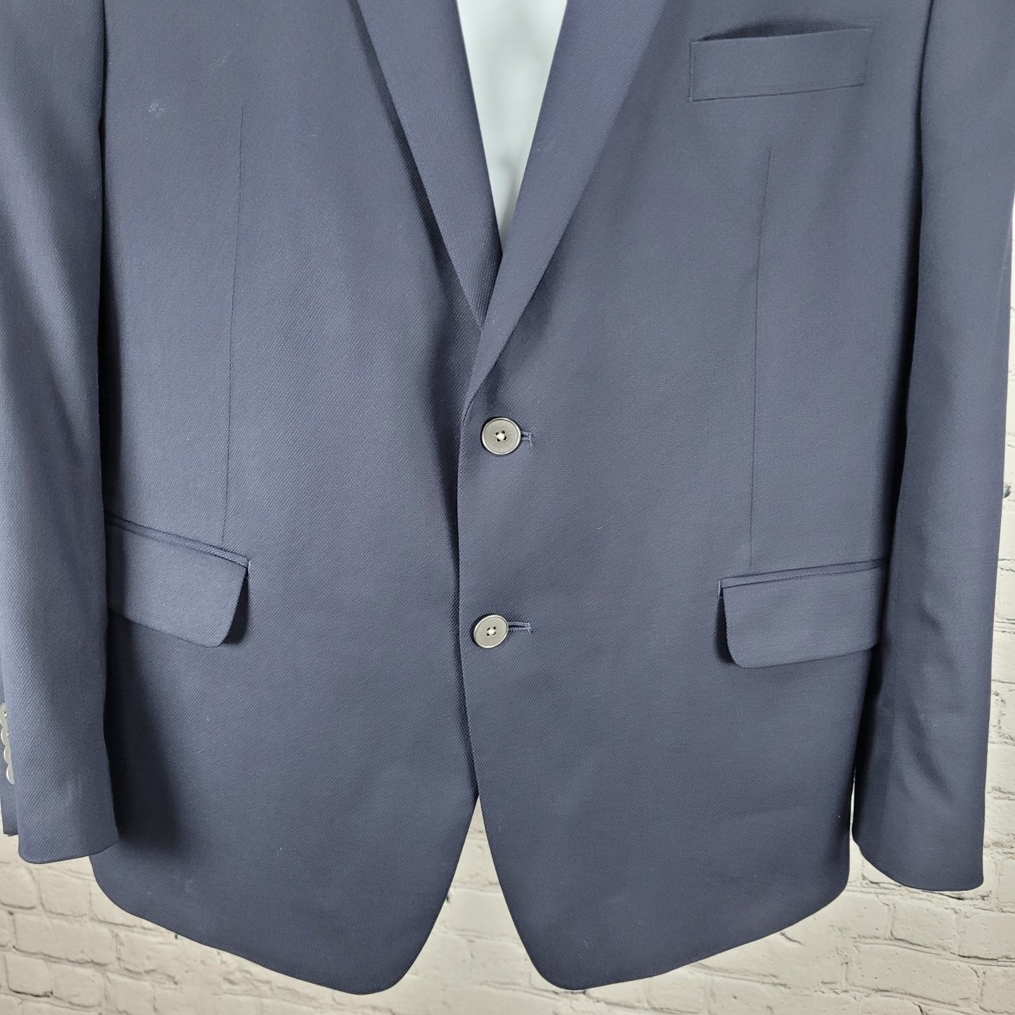 Michael Kors Navy Blue 2 Button Double Vented Notch Blazer Sport Coat Size 46R