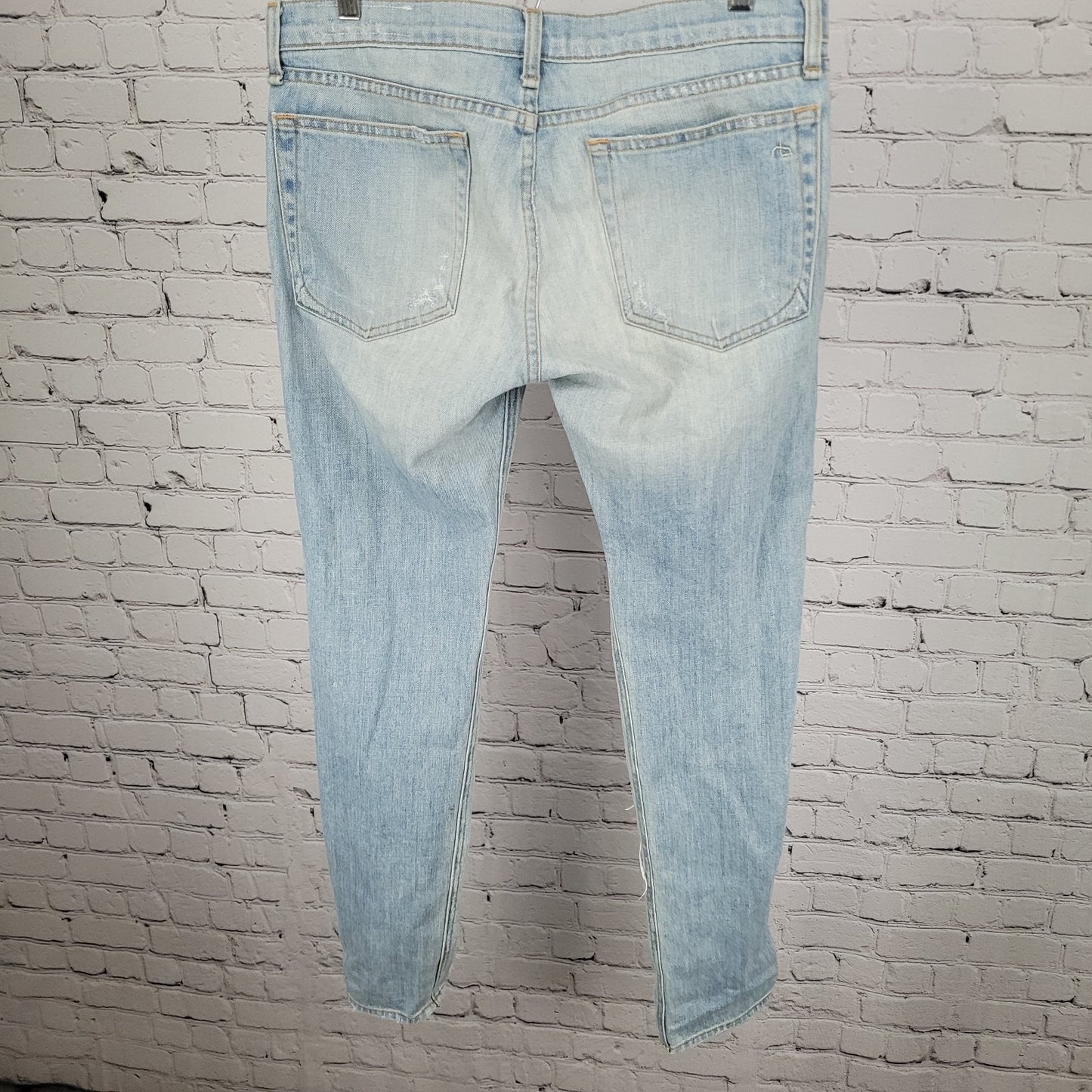 Rag & Bone Blue The Dre Distressed Light Wash Mid Rise Jeans USA Size 28 (33x31)