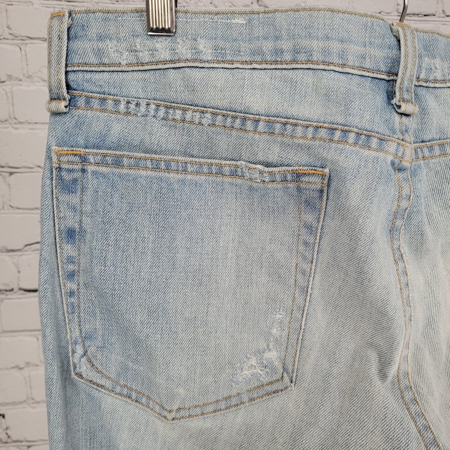 Rag & Bone Blue The Dre Distressed Light Wash Mid Rise Jeans USA Size 28 (33x31)