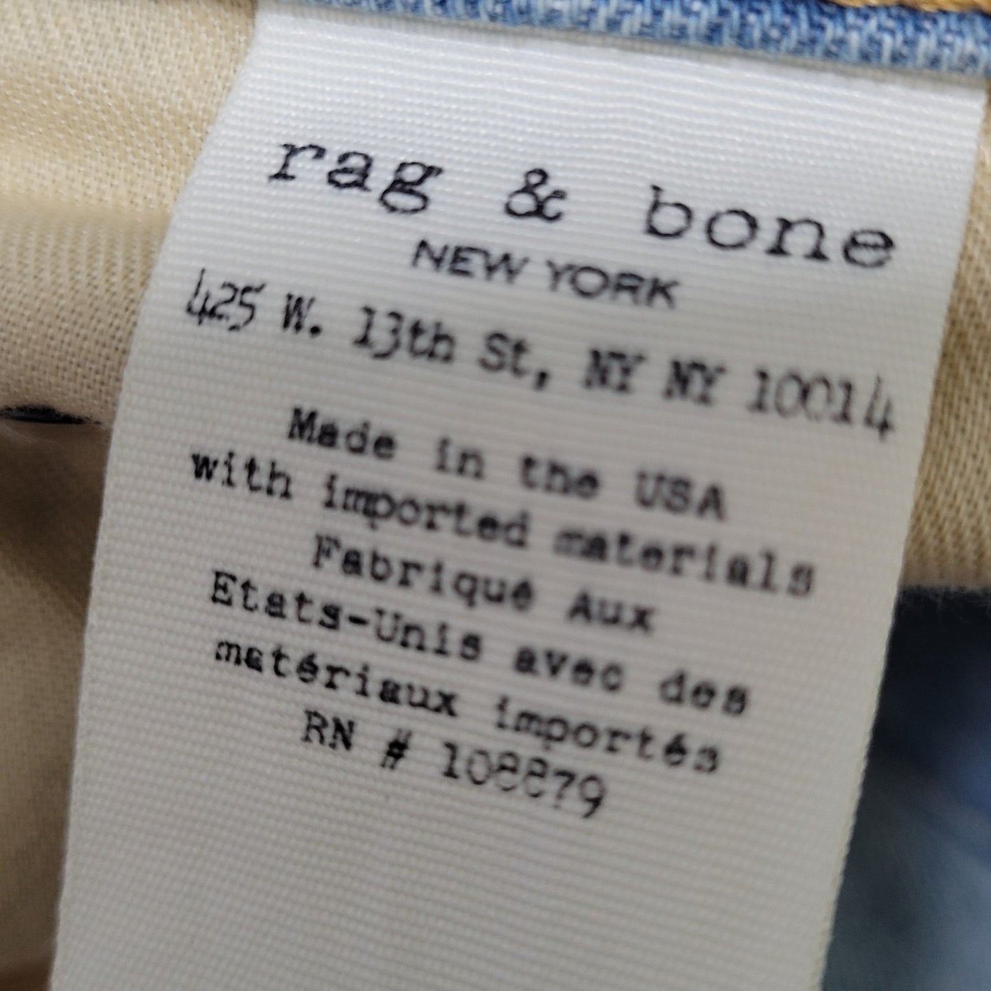 Rag & Bone Blue The Dre Distressed Light Wash Mid Rise Jeans USA Size 28 (33x31)