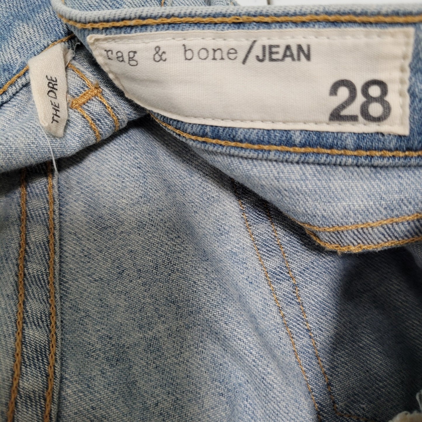 Rag & Bone Blue The Dre Distressed Light Wash Mid Rise Jeans USA Size 28 (33x31)