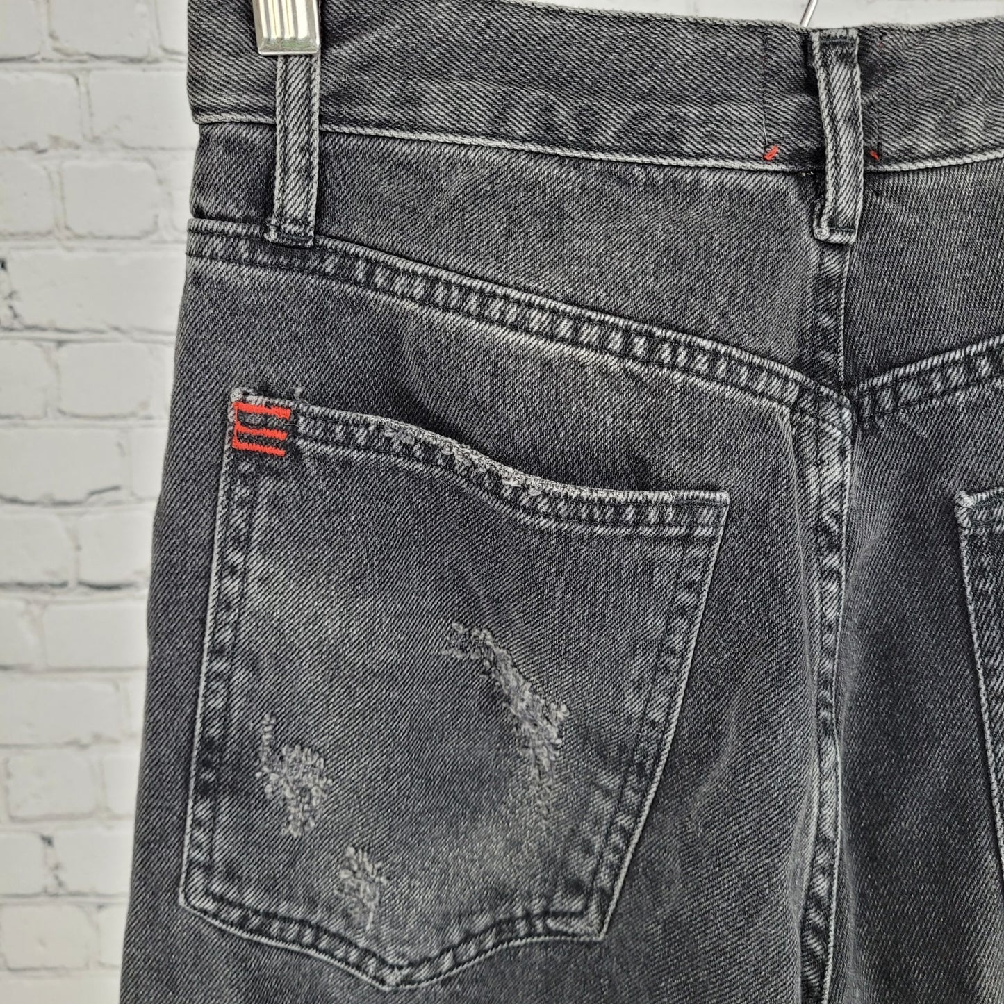 BDG Urban Outfitters Black Denim Skater Baggy Distressed Jeans Size 26 (26x29.5)
