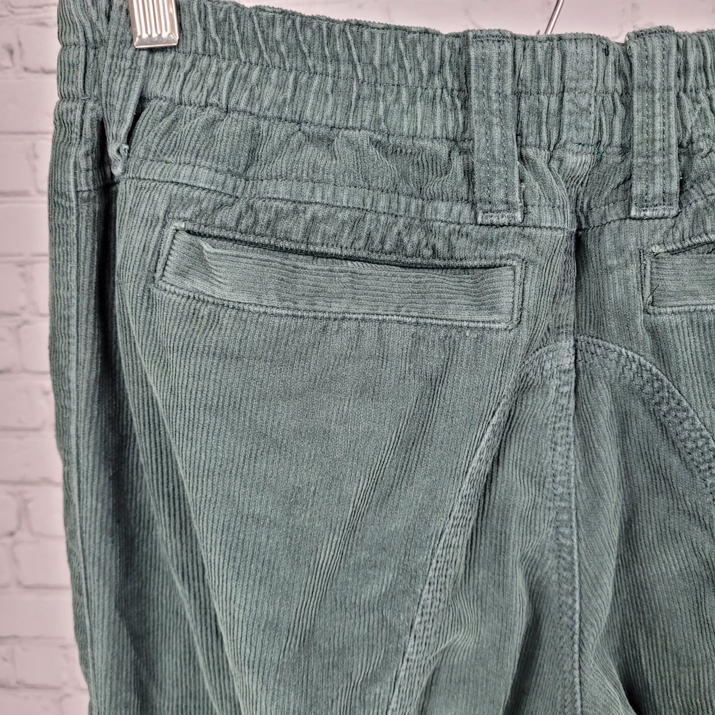 BDG Urban Outfitters Green Corduroy Y2K Cargo Relaxed Pants Size Large L (29x32)