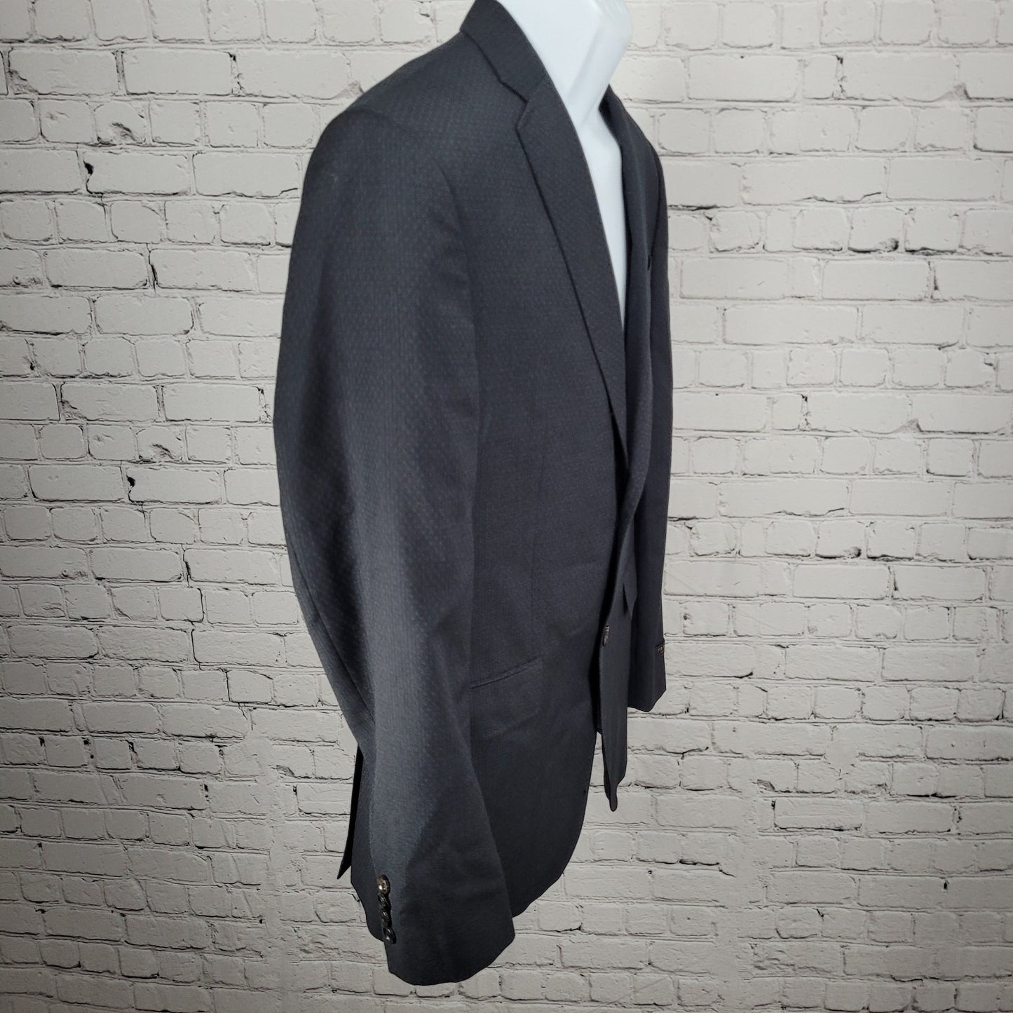 Ted Baker London Endurance Black Blue Wool Jay CT 2 Button Blazer Sport Coat 38R