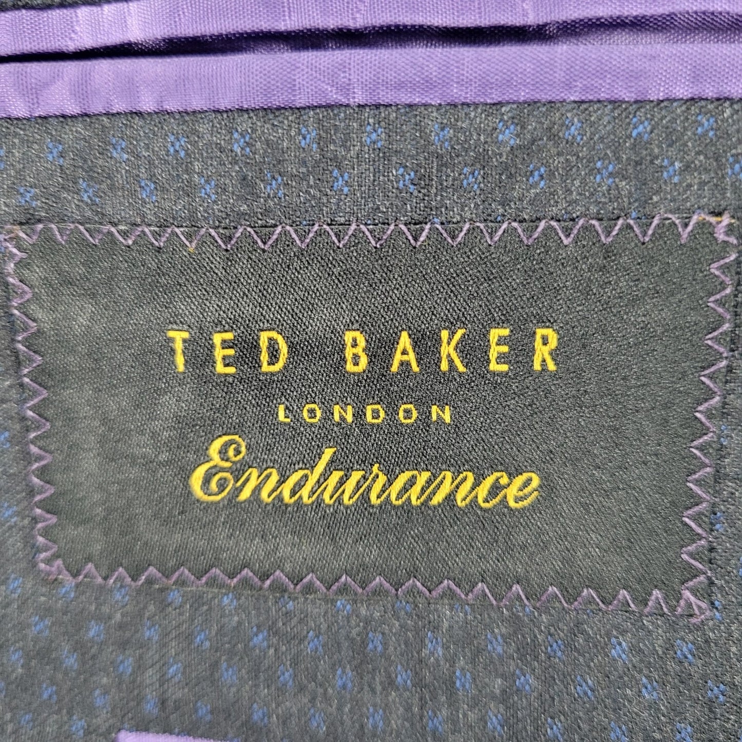 Ted Baker London Endurance Black Blue Wool Jay CT 2 Button Blazer Sport Coat 38R