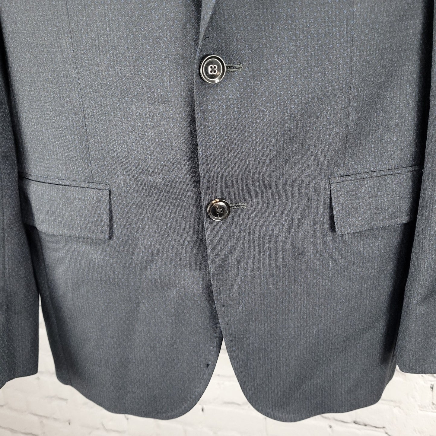 Ted Baker London Endurance Black Blue Wool Jay CT 2 Button Blazer Sport Coat 38R