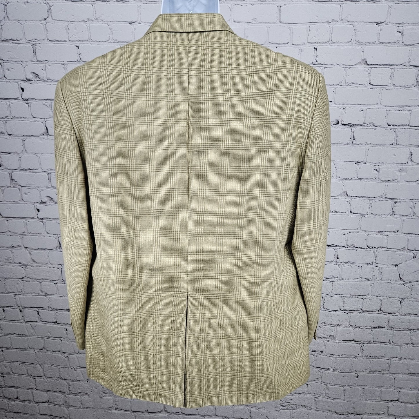 Lauren Ralph Lauren Beige 100% Silk 2 Button Vented Notch Blazer Sport Coat 43R