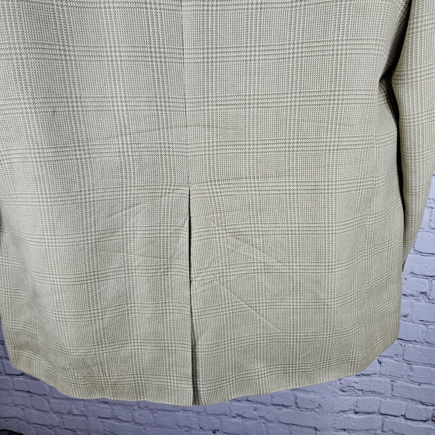Lauren Ralph Lauren Beige 100% Silk 2 Button Vented Notch Blazer Sport Coat 43R
