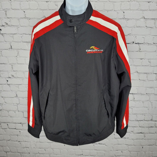 Circuit Of The Americas TMR Black Red Full Zip Windbreaker Jacket Medium M
