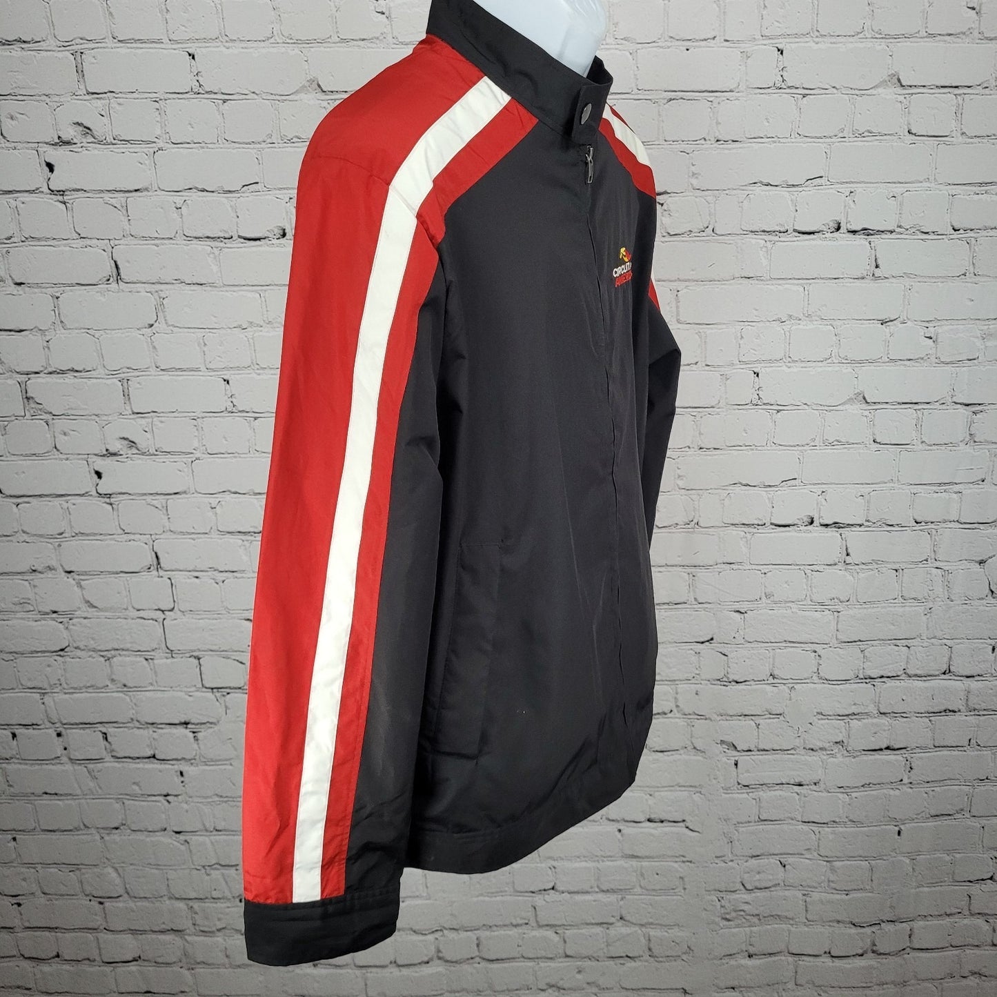 Circuit Of The Americas TMR Black Red Full Zip Windbreaker Jacket Medium M