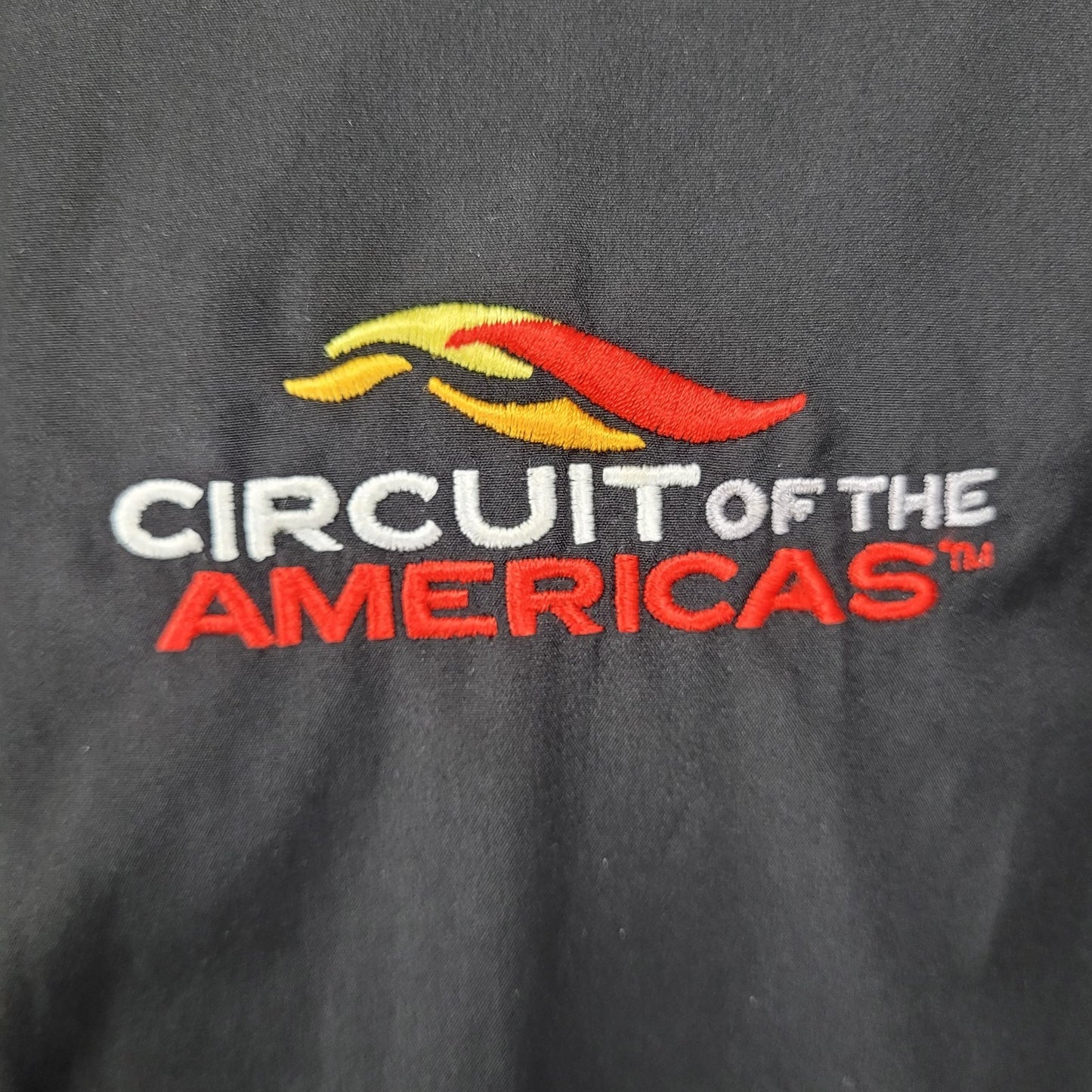 Circuit Of The Americas TMR Black Red Full Zip Windbreaker Jacket Medium M