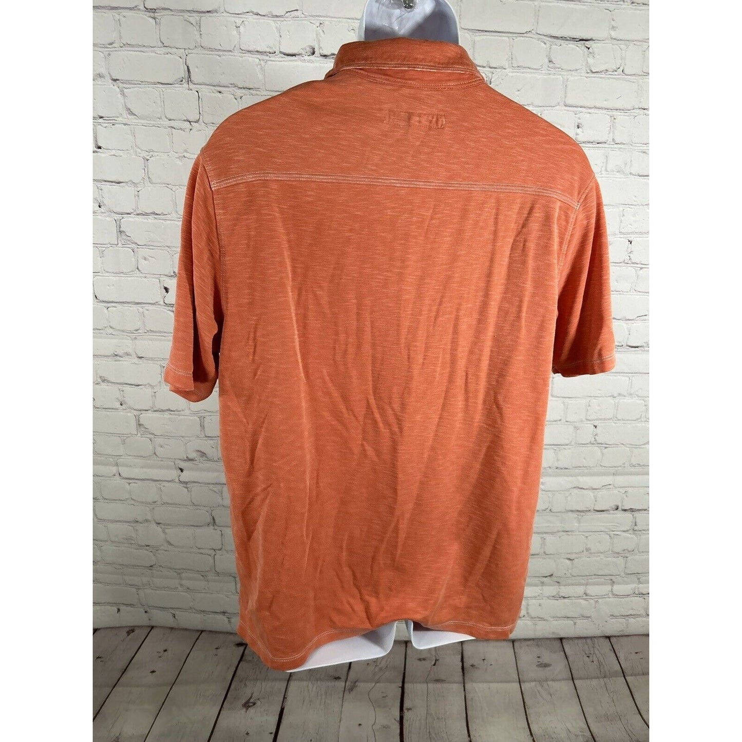 Tommy Bahama Orange Modal Blend Short Sleeve Pullover Polo Shirt Men’s L
